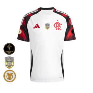 Camisa Flamengo Branca | Jogo 2 2025 | Brasileirão Sem Patrocínios
