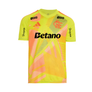Camisa Flamengo Amarela | Goleiro 1 2025 | Com Patrocínios