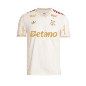 Camisa Flamengo Dourada| Jogo 3 2025 | Com Patrocínios | Versão Jogador