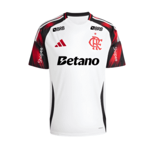 Camisa Flamengo Branca | Jogo 2 2025 | Com Patrocínios