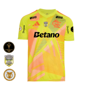 Camisa Flamengo Amarela | Goleiro 1 2025 | Brasileirão Com Patrocínios